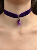 Collana fiori - ciclamino viola