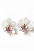 Orecchini fiori - orchidea bianca