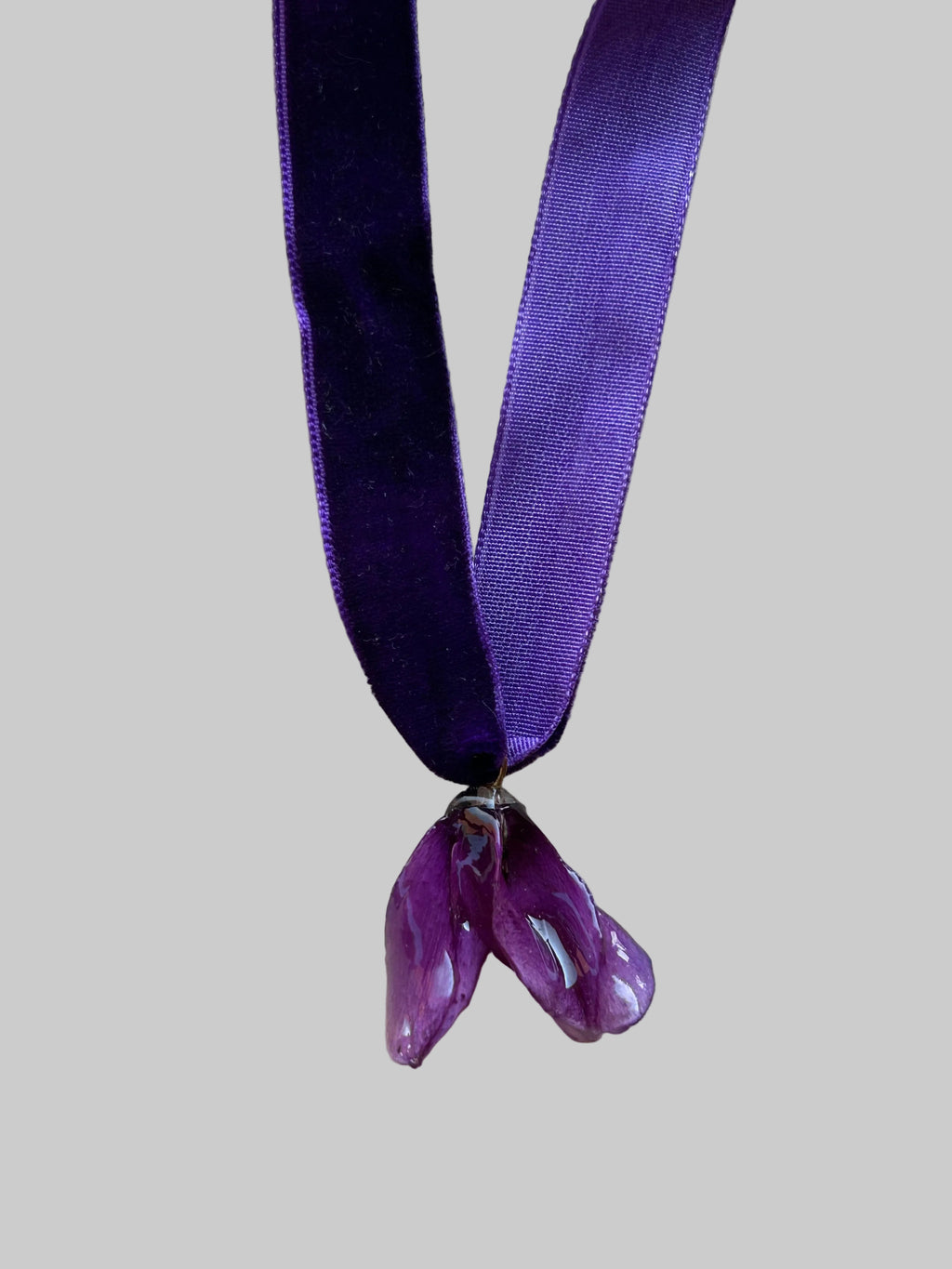 Collana fiori - ciclamino viola