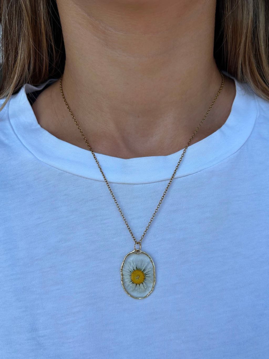 Collana fioriture trasparente - margherita