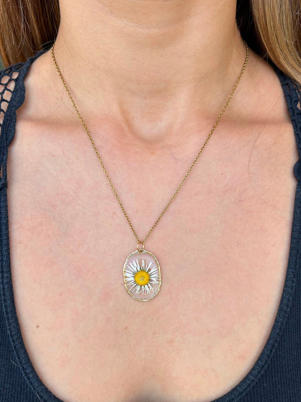 Collana fioriture trasparente - margherita