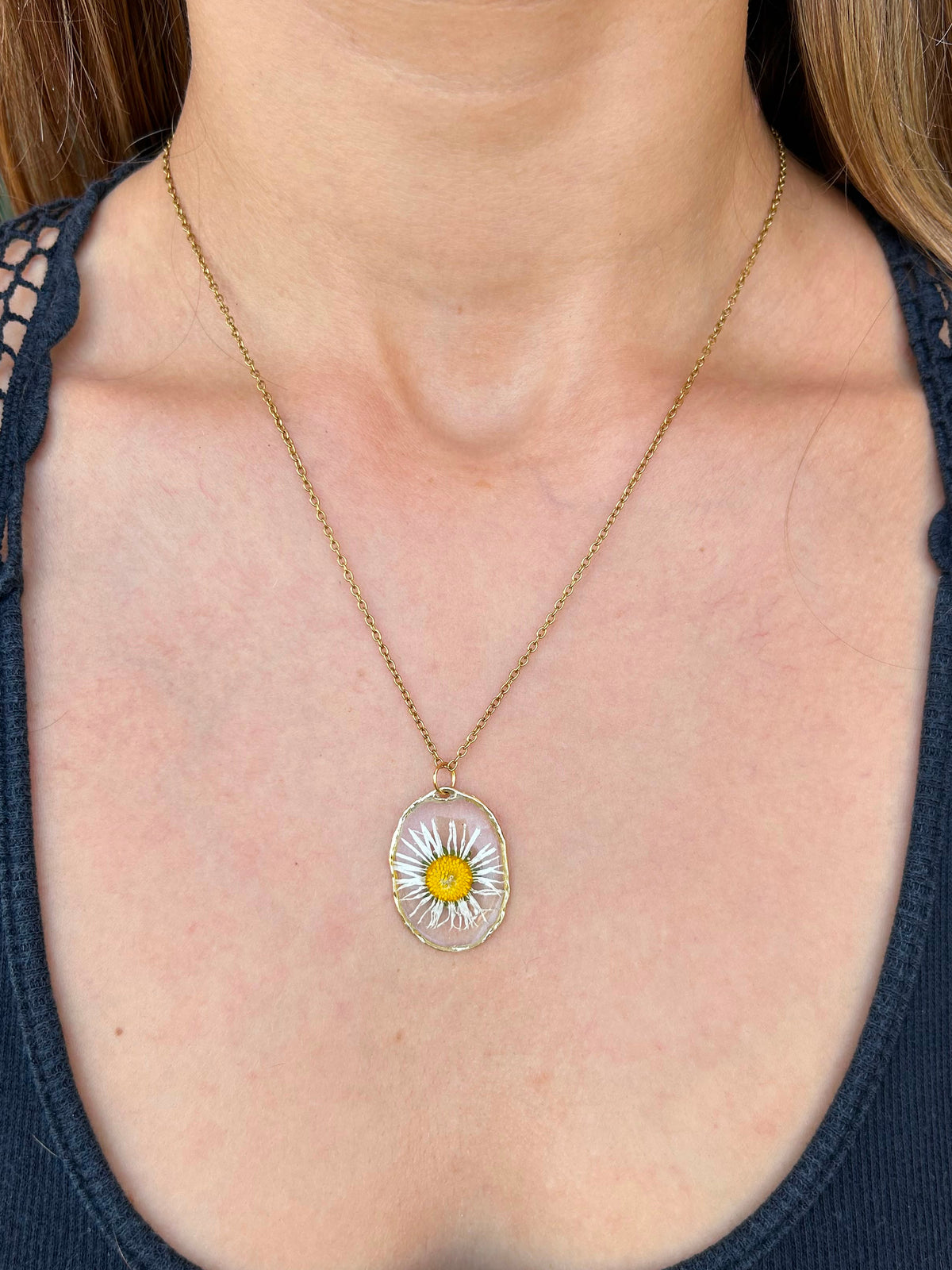 Collana fioriture trasparente - margherita