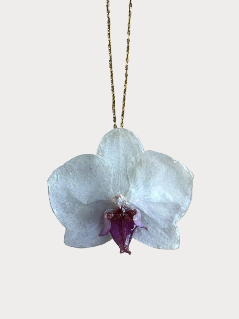 Collana fiori - orchidea bianca