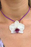 Collana fiori - orchidea bianca