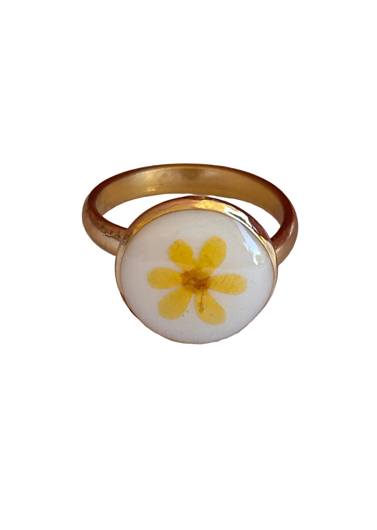 Anello piccole fioriture - ranuncolo giallo