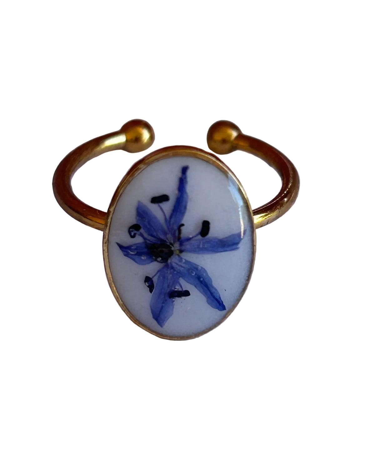 Anello piccole fioriture - fiore di scilla silvestre