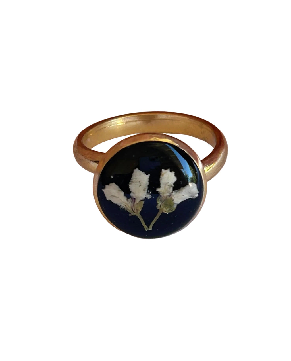 Anello piccole fioriture - fiori di campo bianchi