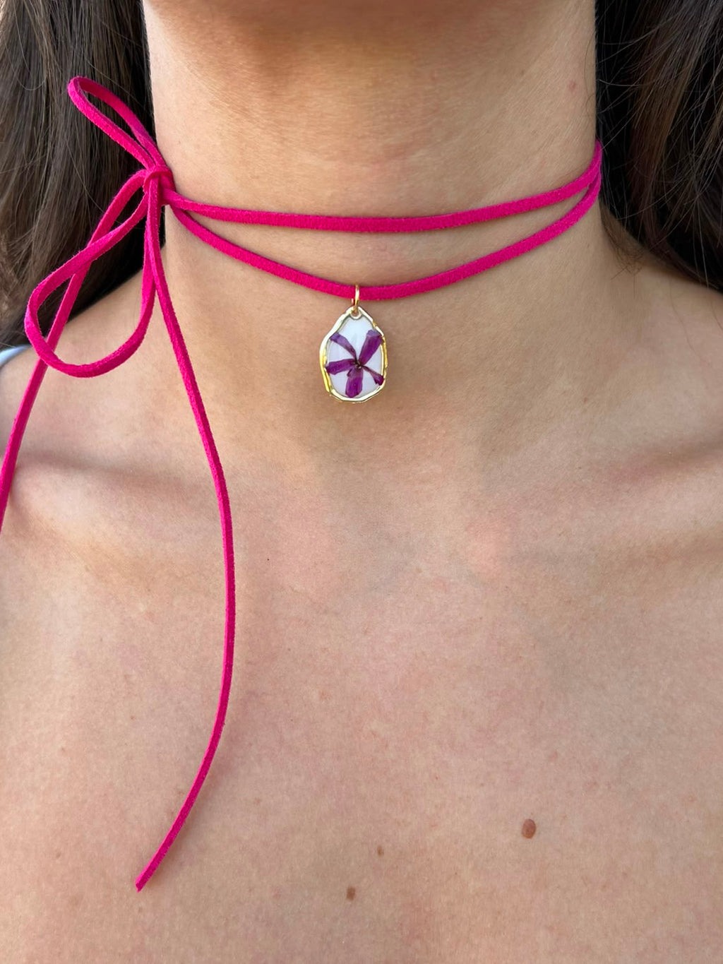 Collana piccole fioriture - garofanino selvatico