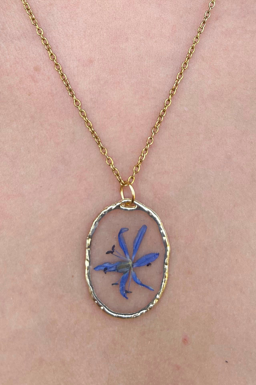 Collana fioriture trasparente - scilla silvestre