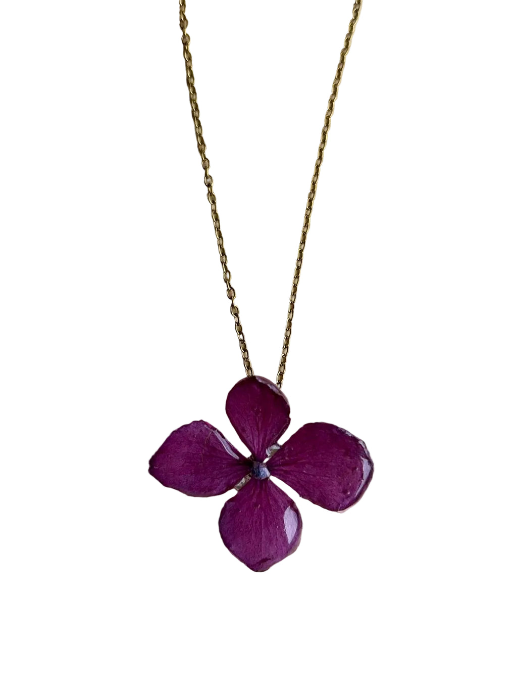 Collana fiori - ortensia rosa