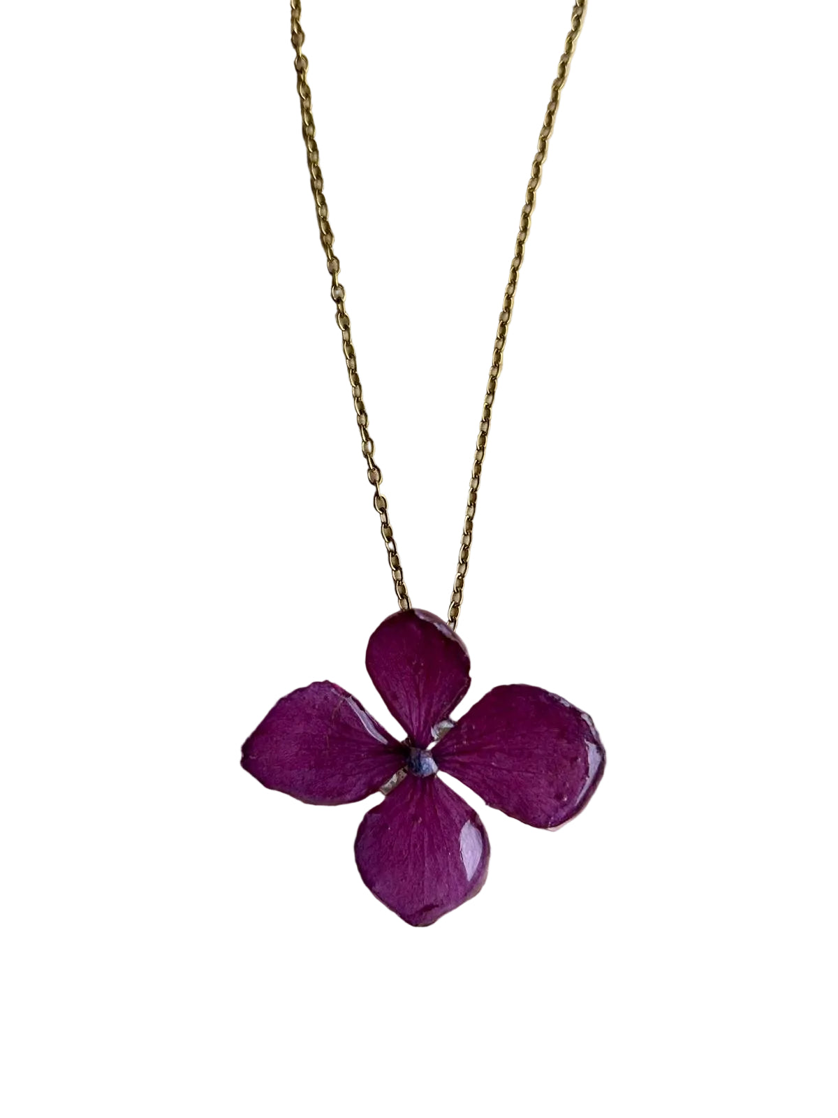 Collana fiori - ortensia rosa