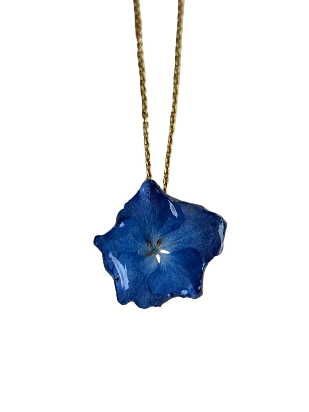 Collana fiori - ortensia azzurra