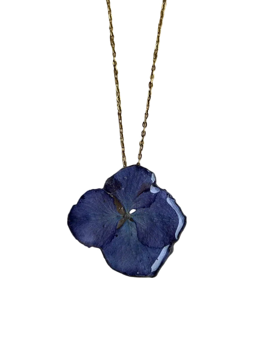 Collana fiori - ortensia viola