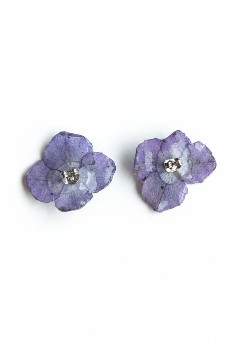 Orecchini fiori - ortensie viola
