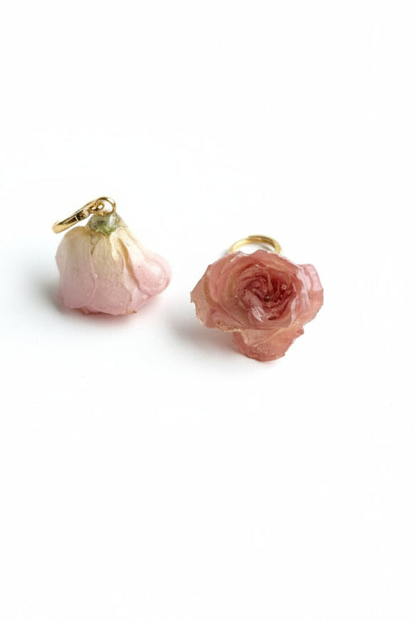 Orecchini fiori - roselline rosa