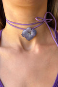 Collana fiori - ortensia viola