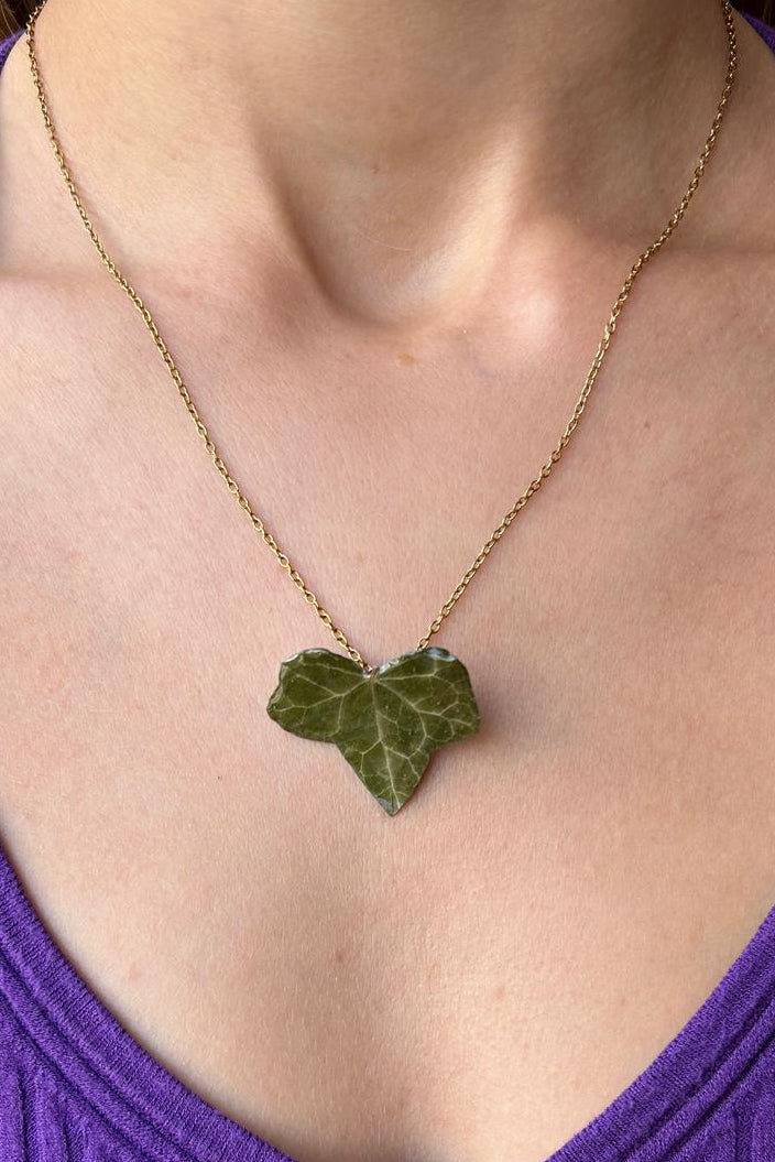 Collana fiori - foglia di edera