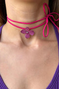 Collana fiori - ortensia rosa