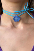 Collana fiori - ortensia azzurra