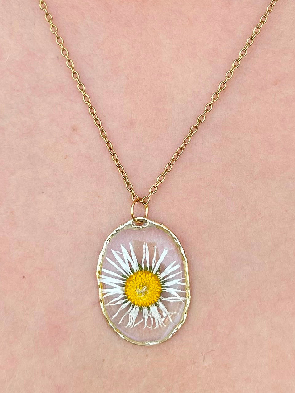 Collana fioriture trasparente - margherita