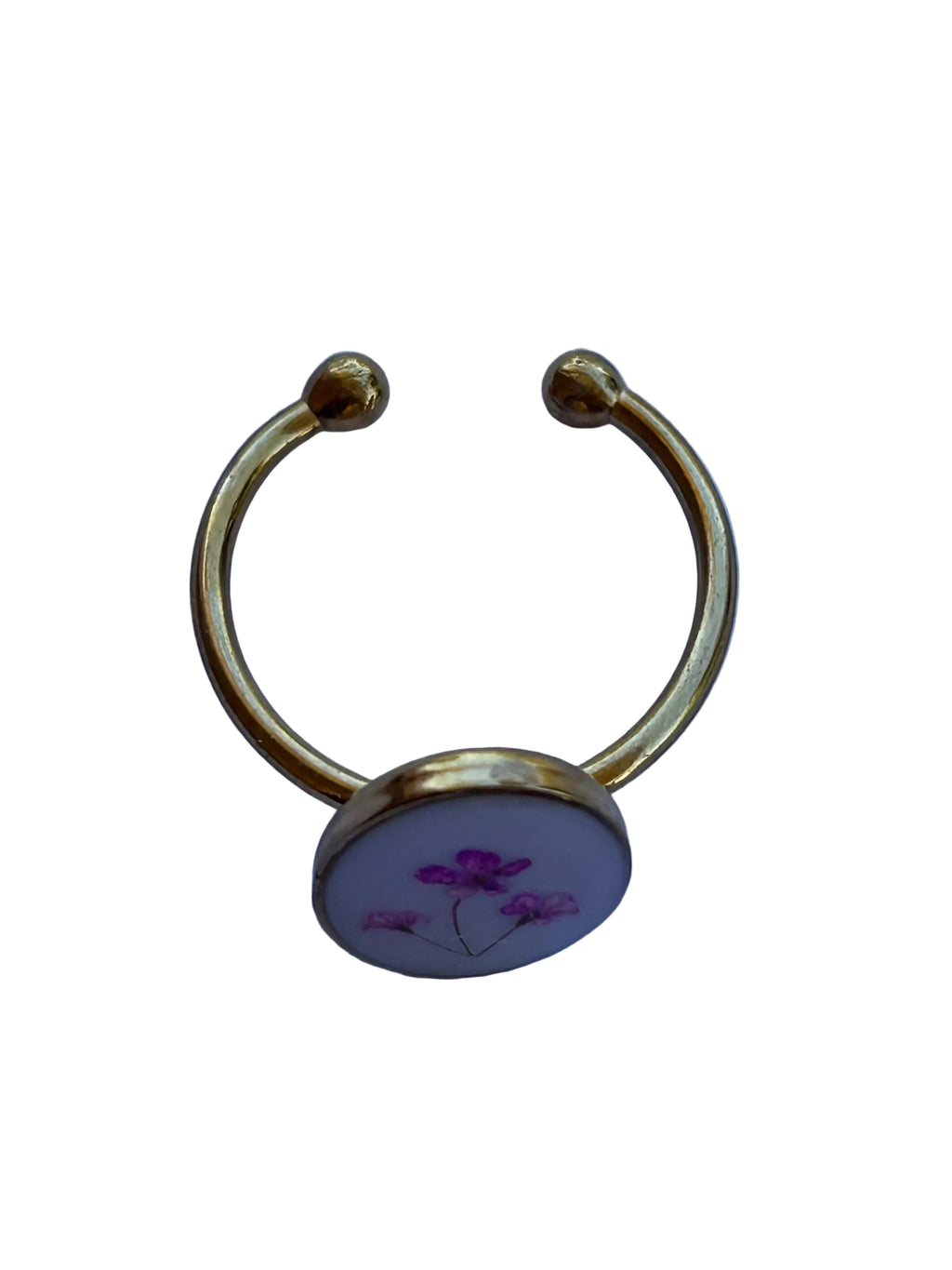 Anello piccole fioriture - fiori di campo rosa