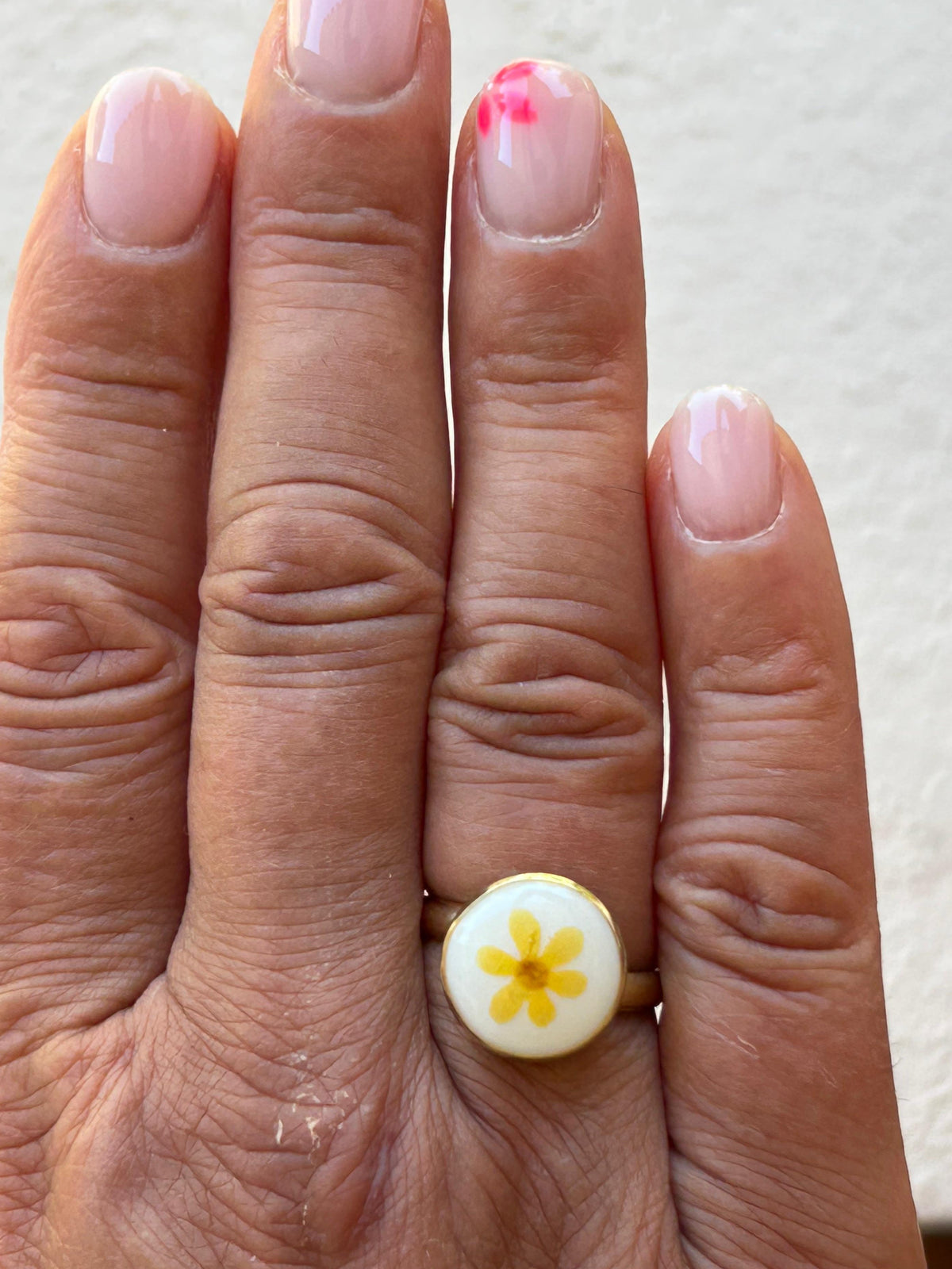 Anello piccole fioriture - ranuncolo giallo