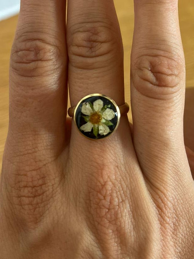Anello piccole fioriture - fiore di fragola